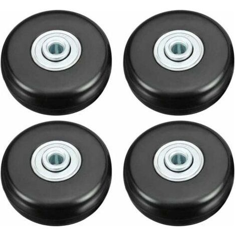 Roulette Valise, Bagage Valise Réparation Roulette Charge Lourd 50mm Muette Caoutchouc Universelle Pivotante Roue Rechange Transport Remplace Roulette 4PCS pour Valise/Bagage/Sac à Dos/Voyage (1/5)