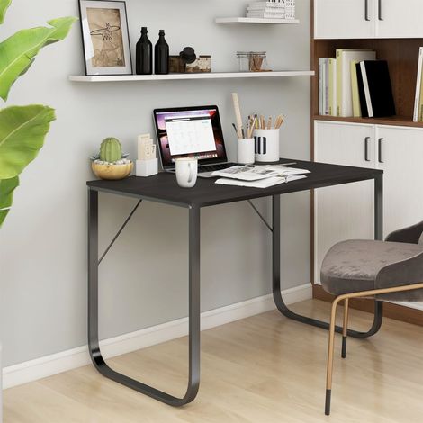 Bureau d'Ordinateur, Bureau Informatique, Table de Travail, Table d’étude Noir 110x60x73 cm Aggloméré HYB51913 (1/5)