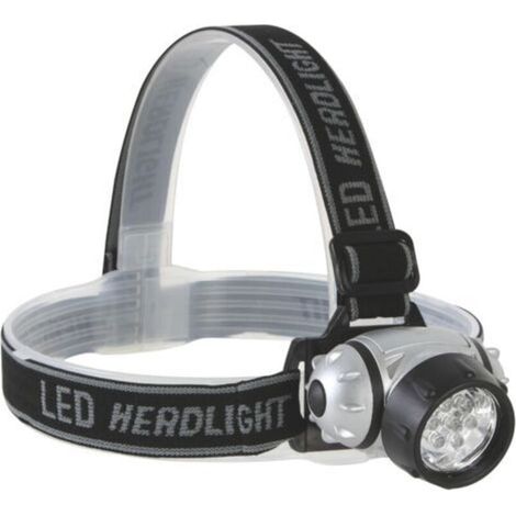 Lampe frontale LED, lampe LED frontale, torche frontale, bandeau LED frontale, bandeau LED chantier, lumière frontale, 7 LEDs blancs brillants, 4 modes d'éclairage