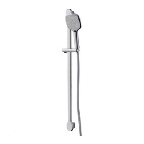 Ensemble douche Cube chromé L=700mm, flexible 1,5m, curseur réglable