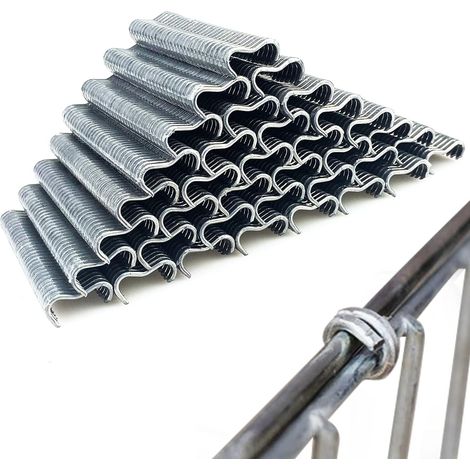 1200 Pcs M Chicken Cage Nail Clips, Solder Wire, Welding Joints, Pig Ring Clamps for Pet Cages, Fencing (M Nails Only) (1/5)