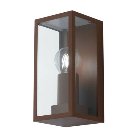 "Applique da esterno MONDRIAN in metallo bronzo e vetro" (1/2)