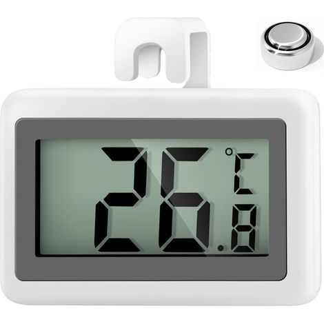 Thermomètre Frigo Numérique, Mini Magnétique Thermomètre Congélateur avec Crochet, Mesure -50°C à +70°C, pour Réfrigérateur et Cuisine (1/5)