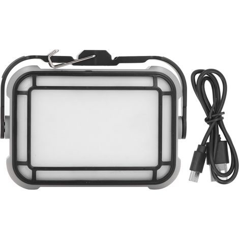 Wiederaufladbare magnetische LED-Arbeitsleuchte mit USB-C-Anschluss, 3600 mAh, ABS, 11 x 7,5 cm, mit Haken und 5 Beleuchtungsmodi für Heimwerkerprojekte (1/5)