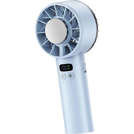 Ventilatore da tavolo con display digitale,pratico design in plastica per campeggio e attività all'aperto,raffreddamento USB per la casa (1/2)