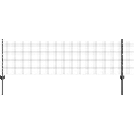 Maison Exclusive - Schweißdrahtzaun mit Pfosten 25 x 0,6 m (B x H
