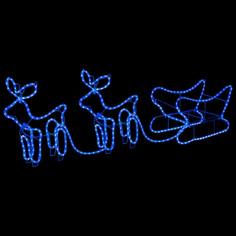 Décoration de Noël d'extérieur Renne et traîneau 576 LED