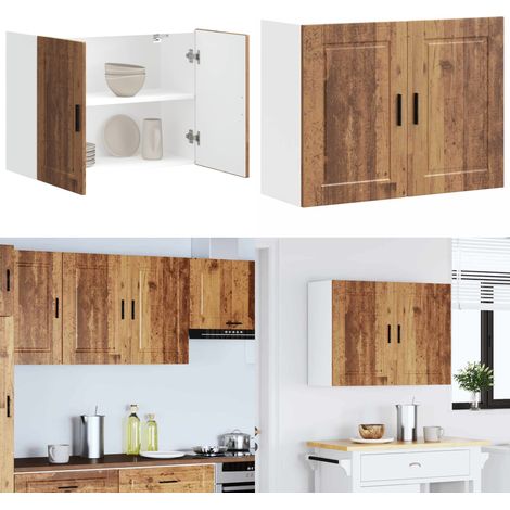 vidaXL Küchen-Hängeschrank Porto Altholz-Optik Holzwerkstoff (1/5)