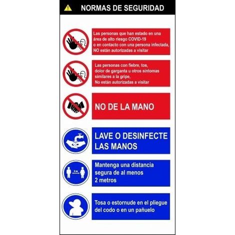CARTEL ADHESIVO "NORMAS DE SEGURIDAD" 10 und.FERKO F-621