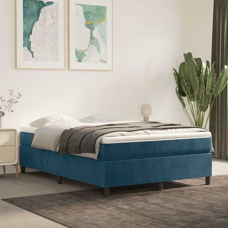 Sommier à ressorts de lit - Sommier pour Adulte et Enfant - Bleu foncé 140x200 cm Velours BV668955 - BonneVie (1/5)