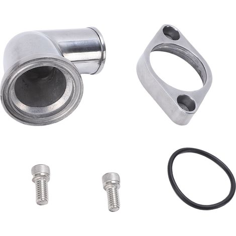 Ortviai Collier de raccord d’eau à 90° pivotant en aluminium poli pour moteurs V8 Chevy SBC/BBC (265 à 502) (1/5)