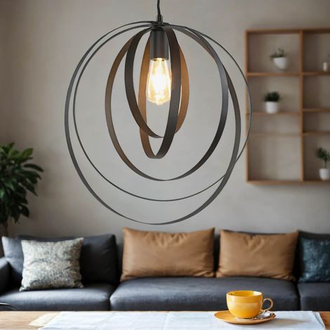 Hängeleuchte Schwarz E27 Metall Modern Pendelleuchte