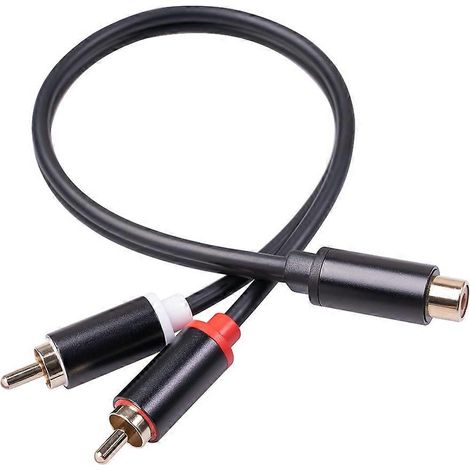 Câble RCA, adaptateur 2 RCA mâle vers 1 RCA femelle, câble audio auxiliaire pour iPhone, Edifer, home cinéma, DVD, VCD, casque (1/5)