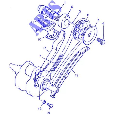Yamaha 22U-12241-00 - Guía tope cadena 2 - VIRAGO 500 87-98