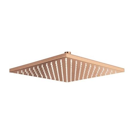 Pomme De Douche Carree 30X30 Laiton Or Rose Brosse Robinetterie ITALY - CRISTINA ONDYNA PD55734P