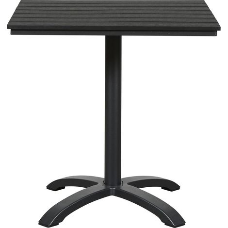 Allie Bistro und Balkonmöbel Cafetisch, Ø70 cm schwarz/schwarz.