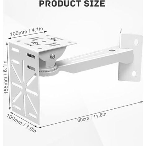 Support mural pour caméras, support de caméra Ring extérieur, support de caméra d'angle extérieur, parfaitement adapté aux caméras de surveillance et aux systèmes de vidéosurveillance ainsi qu'aux sup (1/4)