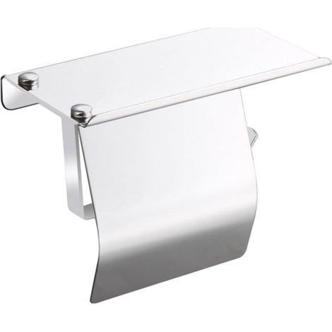 Porte-papier toilette, inox 304, avec étagère, avec couvercle (1/5)