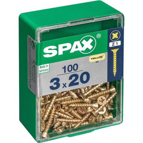 Tirafondo cabeza plana Yellox - M - 3x20 mm