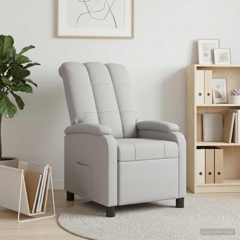 vidaXL Fauteuil inclinable Gris nuage Tissu (1/5)