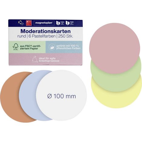 magnetoplan carte de modération 6 couleurs rond 100 mm 500 pc(s) (1/4)