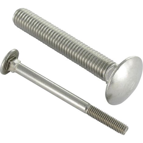 TRCC JAPY tête ronde collet carré Inox A2 M6X30 Filetage partiel-800 pièces (1/5)