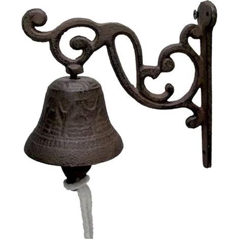 Cloche en Fonte,dîner Vintage en Fonte comme Sonnette Porte d'entrée - dîner fixée au Mur extérieure d'intérieur pour la décoration d'art Mur (1/5)