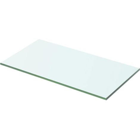vidaXL Panneau pour étagère Verre transparent 50 x 20 cm