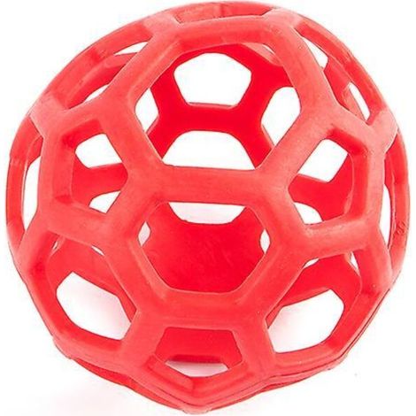 Jouet à mâcher pour chien Balle en caoutchouc pour chien Jouet à mâcher Jouets de sécurité géométriques pour chien Balle rouge (1/4)