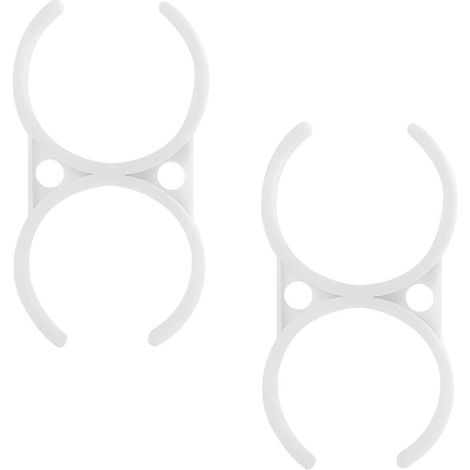 XEPHO 2 Pièces Clips de Tuyau en Plastique, 57mm Pinces pour Filtre à Eau, Pinces Doubles pour Filtres de Réfrigérateur