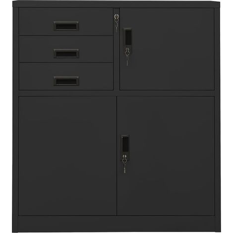 Maison Exclusive - Armoire de bureau Anthracite 90x40x102 cm Acier (1/5)