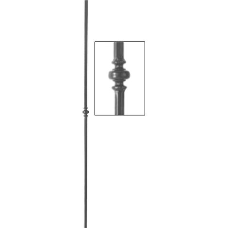 Barreau rond lisse ø12mm et hauteur 1000mm en fer forgé avec un motif - DECO FER FORGE