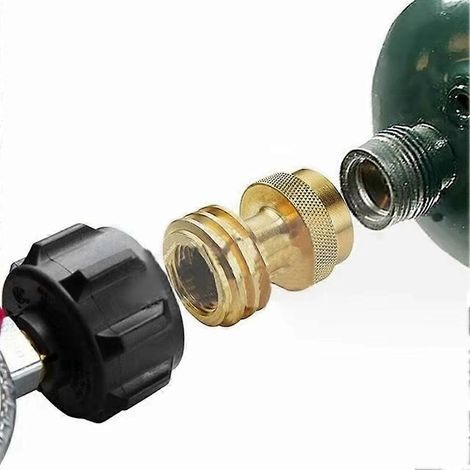 Adaptateur de remplissage pour cartouches de propane de 450 g (1 lb), idéal pour le camping, les barbecues, les caravanes, les chauffages et la randonnée. D1I0 (1/4)