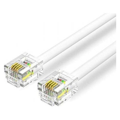 Cable de Teléfono RJ11 6P4C Vention IQBWI/ 3m/ Blanco