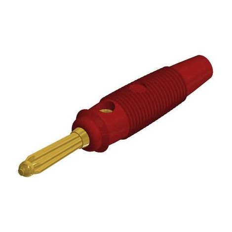 Hirschmann Test & Measurement BUELA 30 K AU Fiche banane mâle, droit Ø de la broche: 4 mm rouge 1 pc (1/2)