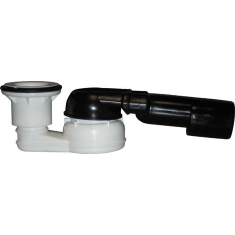 Sifone piatto doccia DN40/50x6/4', deflusso orizzontale con snodo sferico, senza piastra
