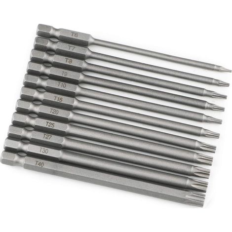Embouts de tournevis Torx à tige hexagonale, acier S2, embouts professionnels pour une utilisation facile, tournevis Phillips magnétiques de sécurité supplémentaires (1/5)