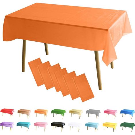 Tischdecke 6er Set abwaschbar 137x274 cm wasserdicht PEVA für Party & Esszimmer