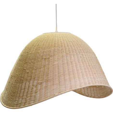 Lampadario rattan sbiancato con attaccocm 62 (1/2)