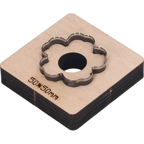 Matrice de découpe en forme de fleur en acier allié, matrice de poinçonnage creuse, matrice de perforation du cuir avec plaque en bois (1/5)