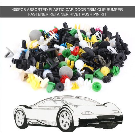 Kit 400 pièces agrafes plastique assorties pour garniture de portière, fixations pare-chocs, rivets poussoirs, pinces de maintien auto. (1/5)