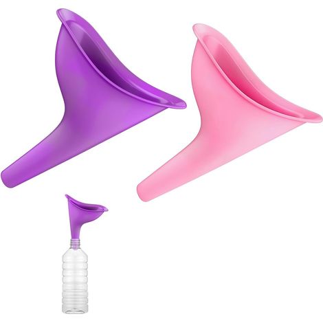 2pcs Female Standing Urinal Urinal Funnel Reusable Portable Foldable Easy to Carry for Festival, Camping, Toilets for Camping, Hiking, Holidays (1/5)