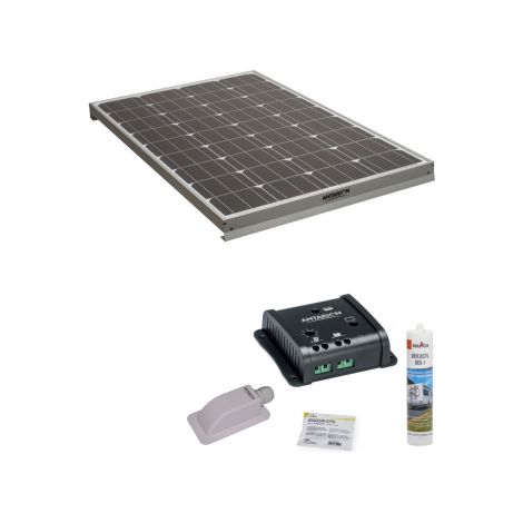 Pack panneau solaire 160W camping car – Kit de pose avec régulateur PWM 10A – Diodes haute performance – Verre trempé résistant – Antarion (1/5)