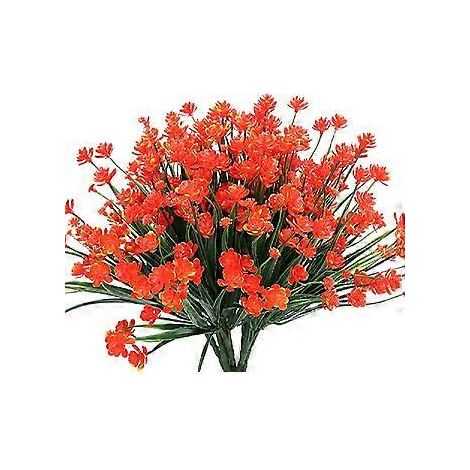 Bündel künstliche Blumen für den Außenbereich, UV-beständig, farbecht, künstliche Kunststoffpflanzen für Garten, Veranda, Fensterkasten
