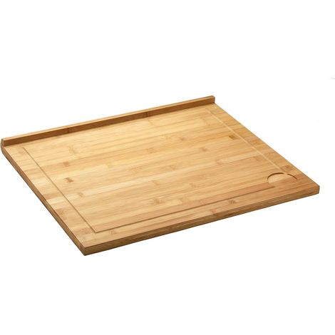 King Home TAGLIERE GIGANTE IN BAMBU C/SCANALATURA PER RACCOLTA LIQUIDI 54x46x3,5h cm