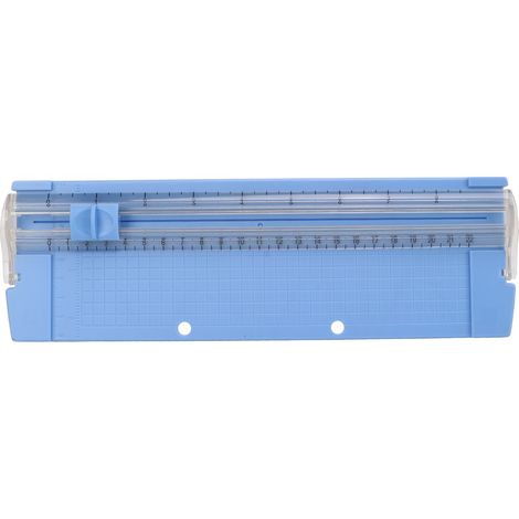 A4-Papierschneider, präziser Schnitt, sichere Klinge, rutschfester Boden, blau, Papierschneider für Büro, Zuhause, Schule (1/5)