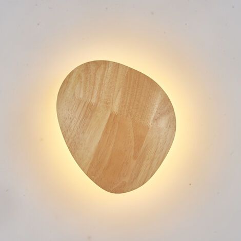 Aplique de pared LED de madera, agradable a la vista, iluminación moderna para interiores, ideal para sala de estar, dormitorio, comedor, pasillo, escalera, iluminación decorativa, 12 W