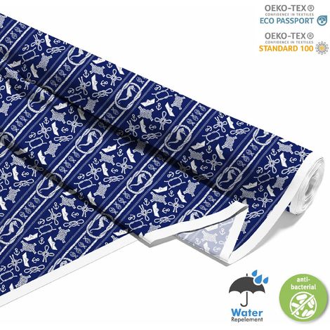 TESSUTI DECORATIVI PER ESTERNI OXFORD - Motivo cavalluccio marino e corda I DX099 (1/5)