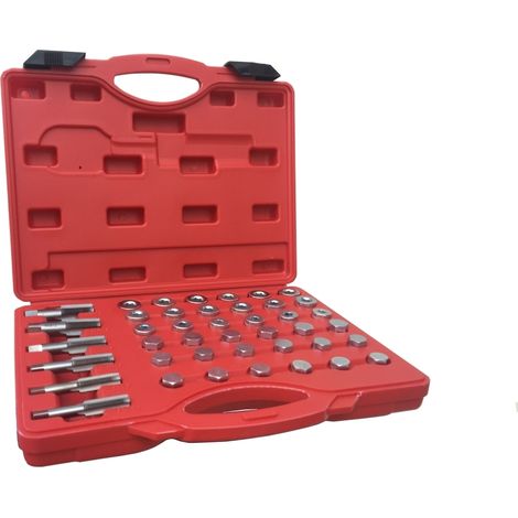 Kit rifilettatore/riparazione/filettatura tappo/coppa di scarico dell'olio 114pz (1/2)