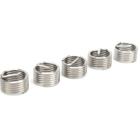 Insert filetage M22x2.5x1D, 5 pièces douille filetée pour réparation de taraudage, protection de trou de vis, outil de fixation acier. (1/5)